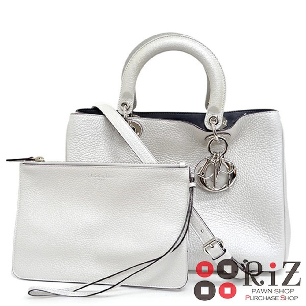 Christian Dior Lady Diorissimo Handbag Silver